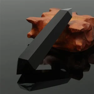 100% Natural Fluorite Obsidian Crystal Column Point